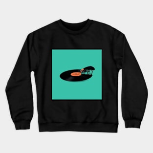 music pizza surrealism Crewneck Sweatshirt